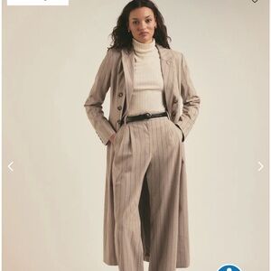 Favorite Daughter Beige Pinstripe Dream pants